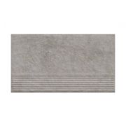 Ступень простая структурная с насечками Carrizo Grey 300*600*8,5 мм