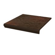 Фронтальная клинкерная ступень с капиносом Paradyz Semir Brown, 330*299*11 мм