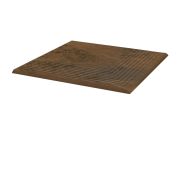 Угловая клинкерная ступень простая Paradyz Semir Beige, 300*300*11 мм