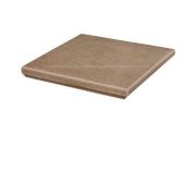 Угловая клинкерная ступень с капиносом Paradyz Mattone Sabbia Brown, 330*330*11 мм